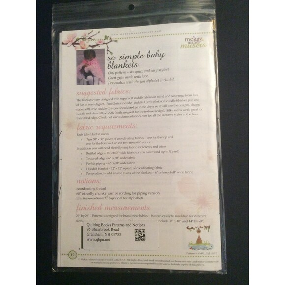 So Simple Baby Blankets Pattern B25 - Picture 2 of 2